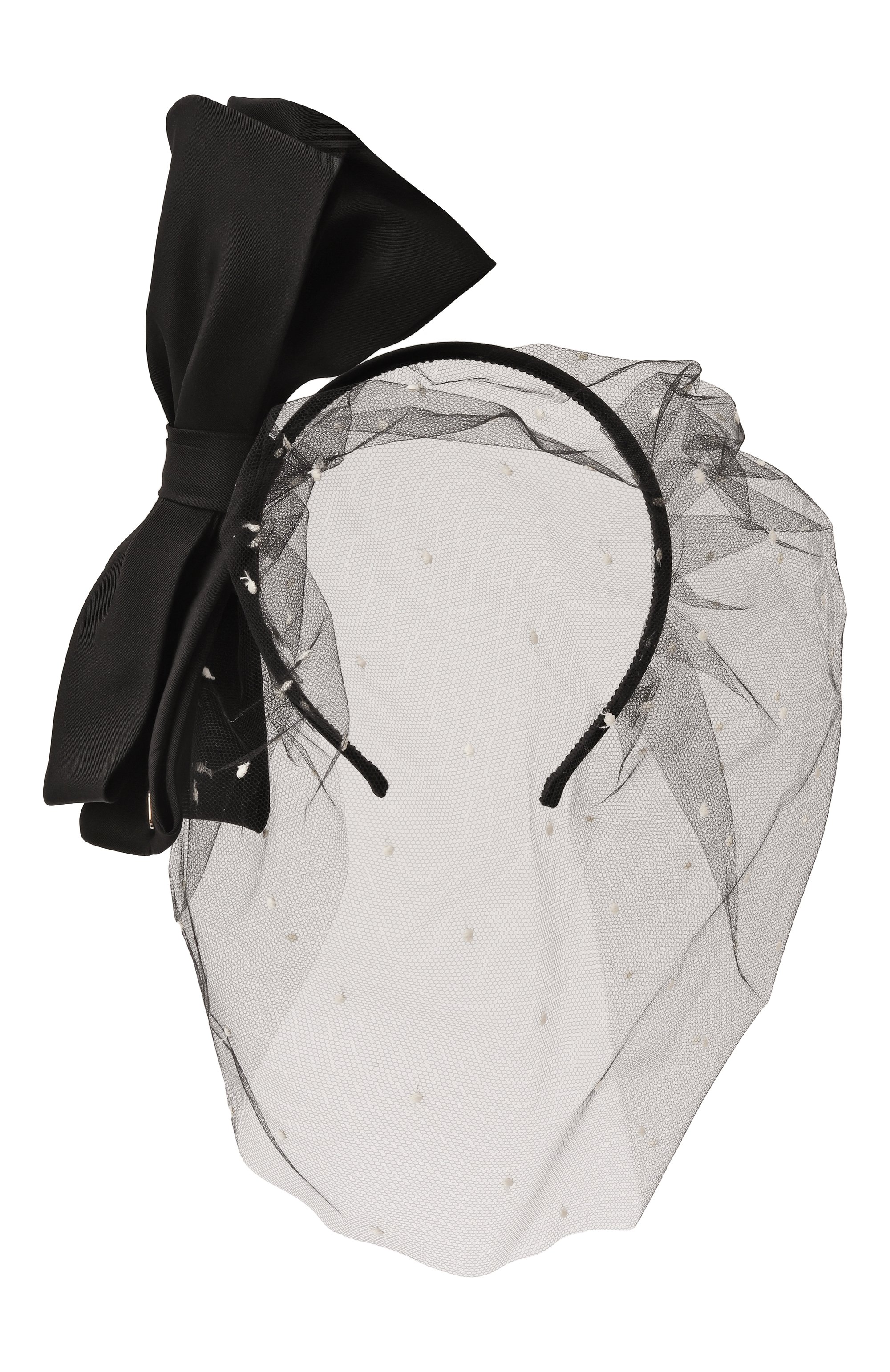 Ободок для волос VALENTINO черного цвета по цене 82300 руб., арт. 6W0HI01G/BFW, фото 1 Ободок для волос VALENTINO, арт. 6W0HI01G/BFW, фото 1