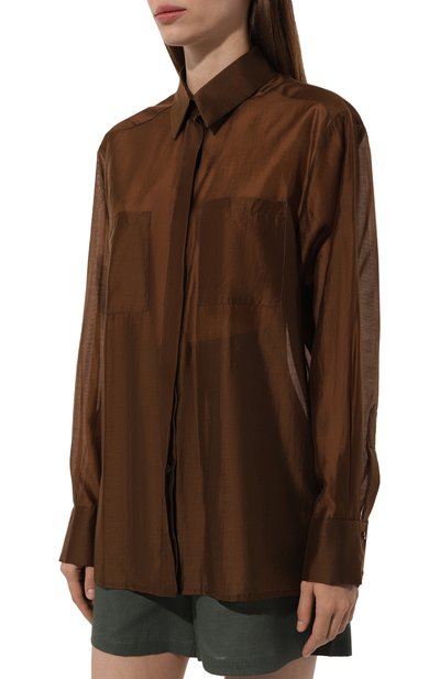 Рубашка FLASHIN коричневого цвета по цене 26700 руб., арт. FS24SBB, фото 3 Рубашка FLASHIN, арт. FS24SBB, фото 3