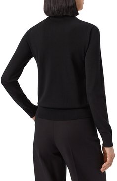 Женская шерстяная водолазка DOLCE & GABBANA черного цвета, арт. FXW13Z/JCVXF | Фото 4 (Длина (для топов): Стандартные; Рукава: Длинные; Материал внешний: Шерсть; Материал сплава: Проставлено; Драгоценные камни: Проставлено; Стили: Минимализм; Женское Кросс-КТ: Водолазка-одежда; Кросс-КТ: Трикотаж)