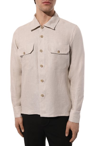 Льняная рубашка ELEVENTY PLATINUM, арт. G75CAMF07 TES0G079, фото 3