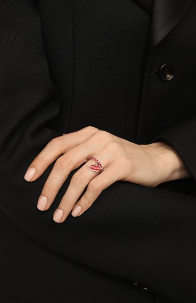 Кольцо губы DZHANELLI красного цвета по цене 27000 руб., арт. 00033, фото 2 Кольцо губы DZHANELLI, арт. 00033, фото 2