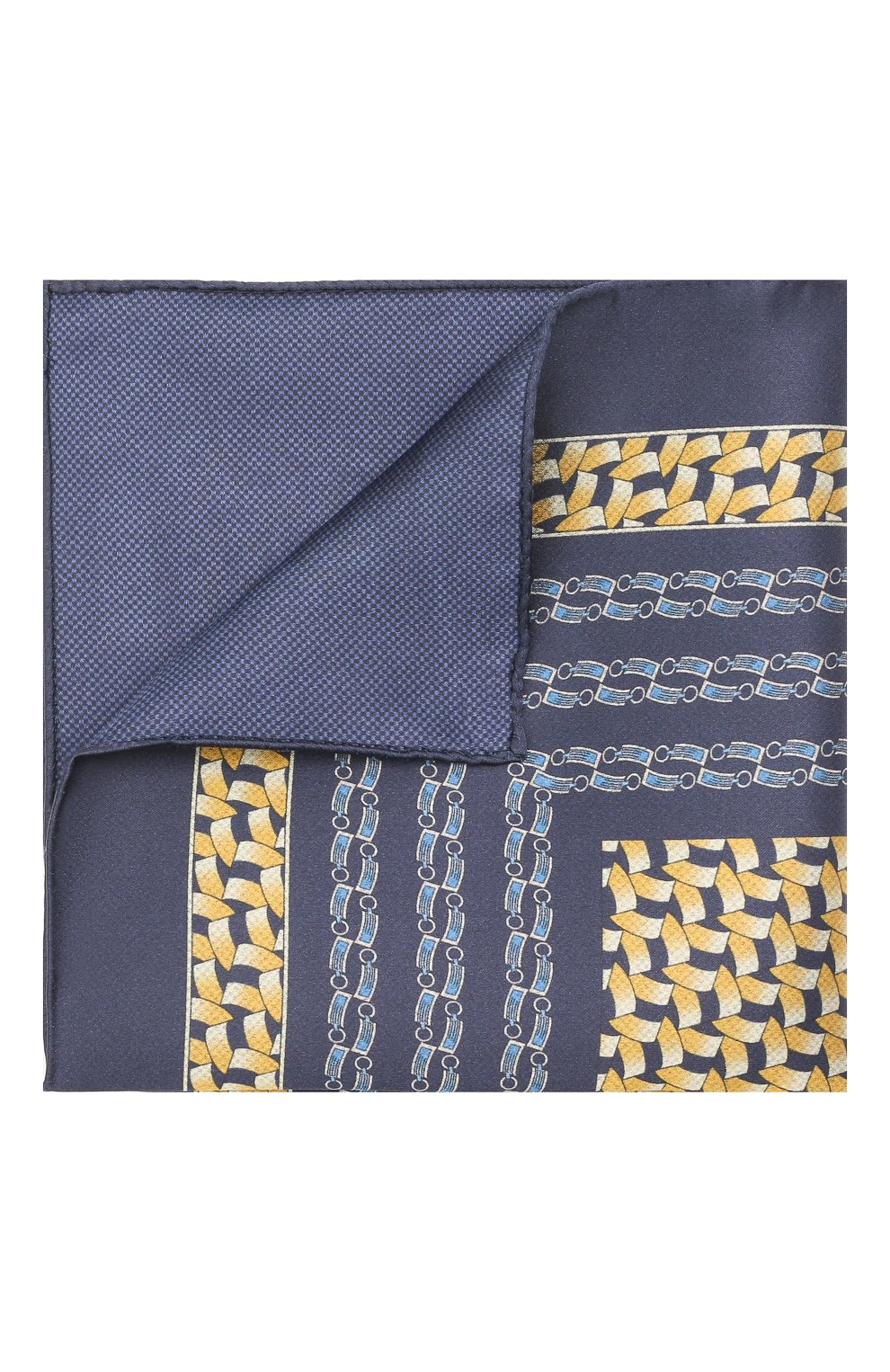 Шелковый платок ZILLI синего цвета по цене 8995 руб., арт. 51600/HANDKERCHIEF, фото 1 Шелковый платок ZILLI, арт. 51600/HANDKERCHIEF, фото 1