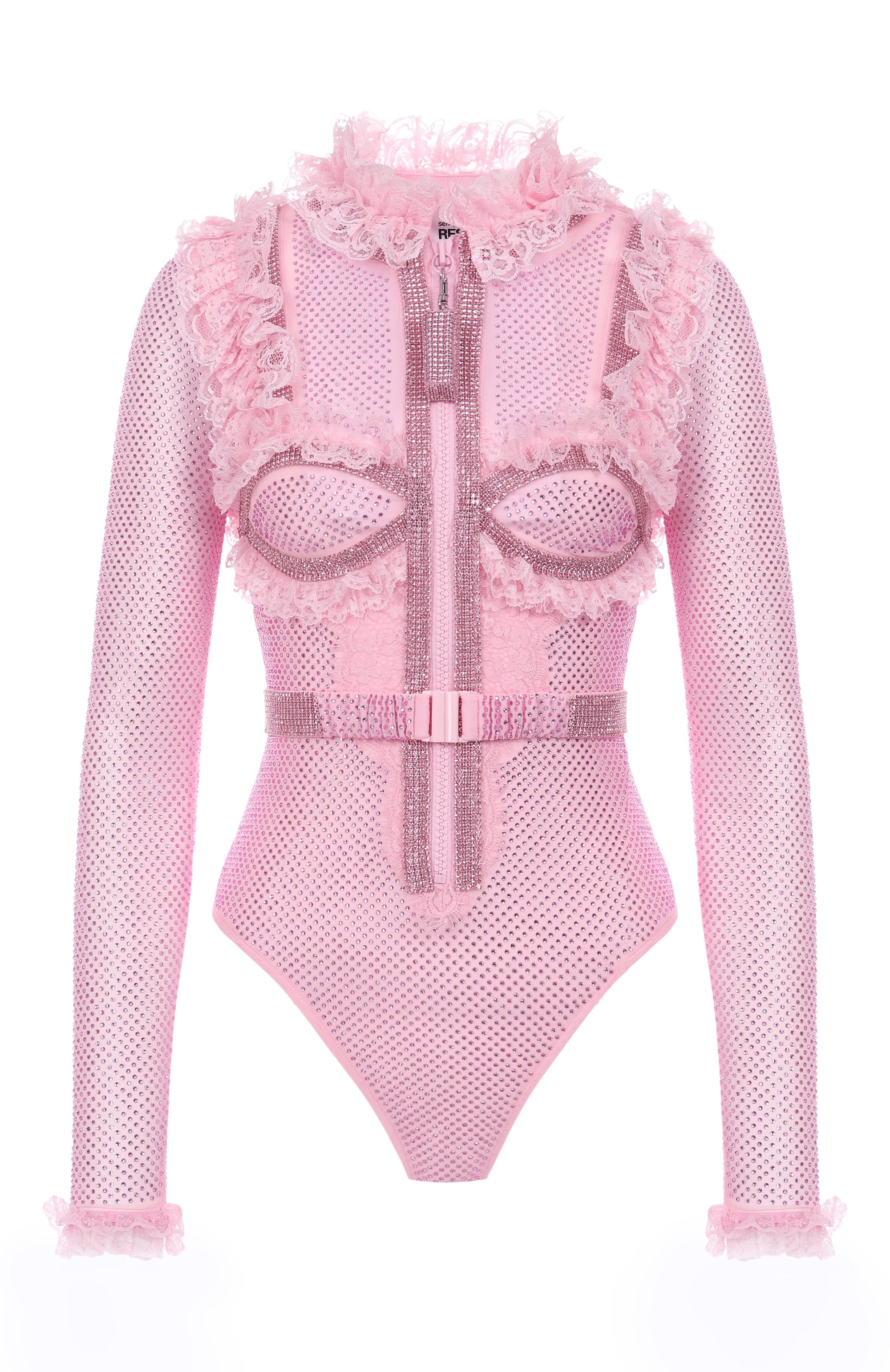 Боди с отделкой стразами SELF-PORTRAIT, арт. SS25CK022TP, фото 1