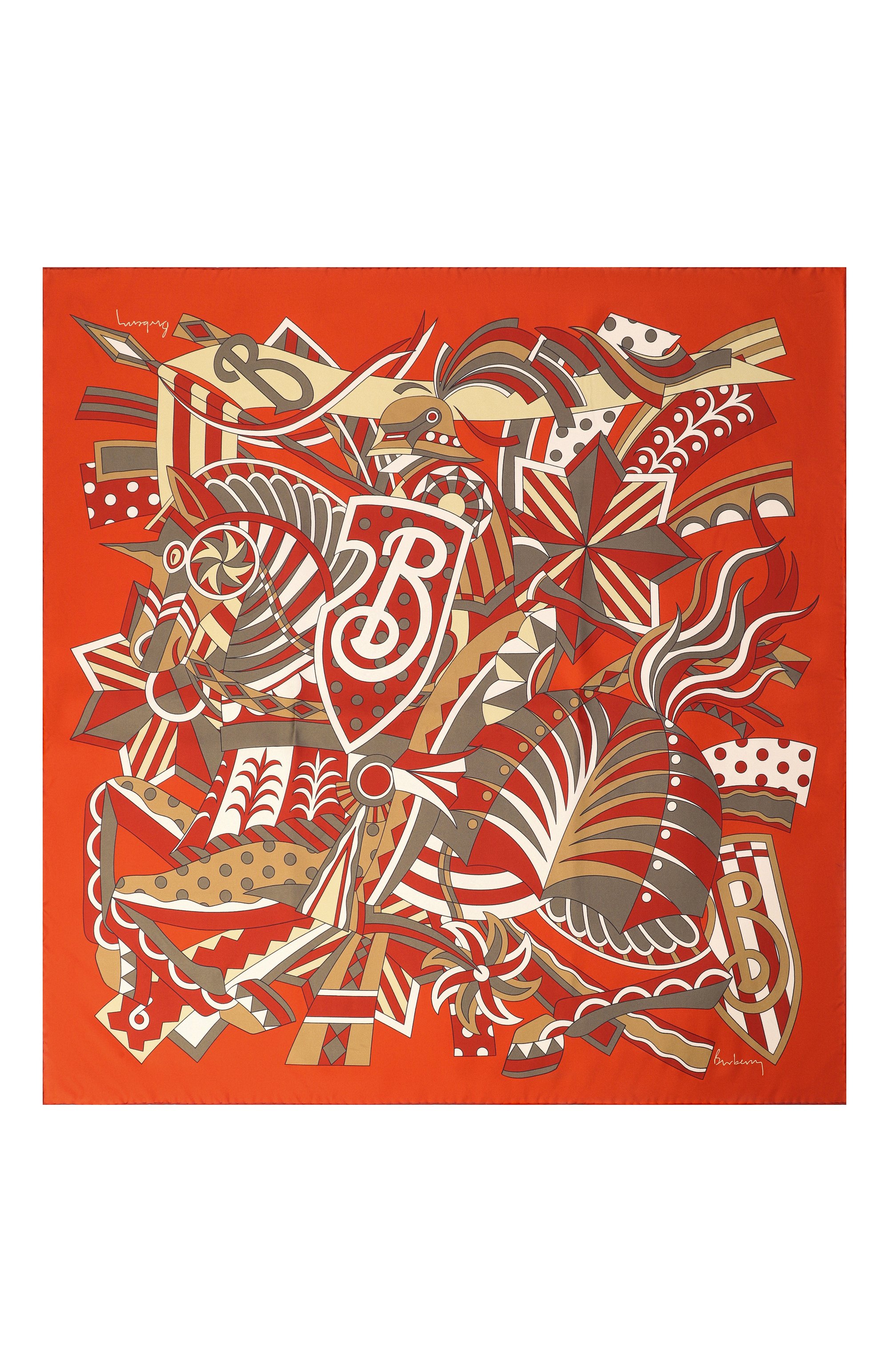 Шелковый платок BURBERRY, арт. 8102085, фото 4