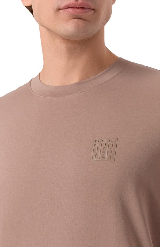 Хлопковая футболка Bogner 58086604_1 Бежевый  58086604_1 Фото 5