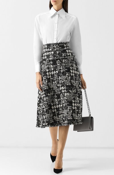 Однотонная хлопковая блуза DOLCE & GABBANA, арт. F5J86T/FU5K9, фото 2