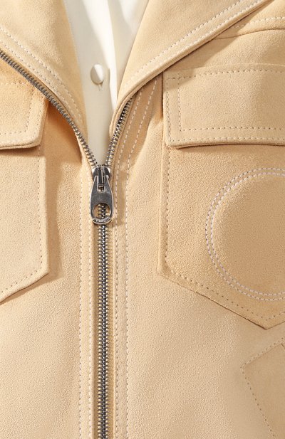 Кожаная куртка CHLOÉ желтого цвета по цене 345500 руб., арт. CHC19SCV01203, фото 5 Кожаная куртка CHLOÉ, арт. CHC19SCV01203, фото 5