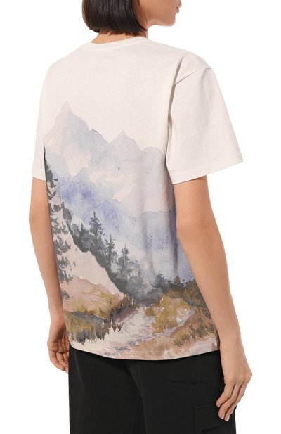 Хлопковая футболка the north face x gucci GUCCI разноцветного цвета по цене 79200 руб., арт. 672475 XJDS8, фото 4 Хлопковая футболка the north face x gucci GUCCI, арт. 672475 XJDS8, фото 4