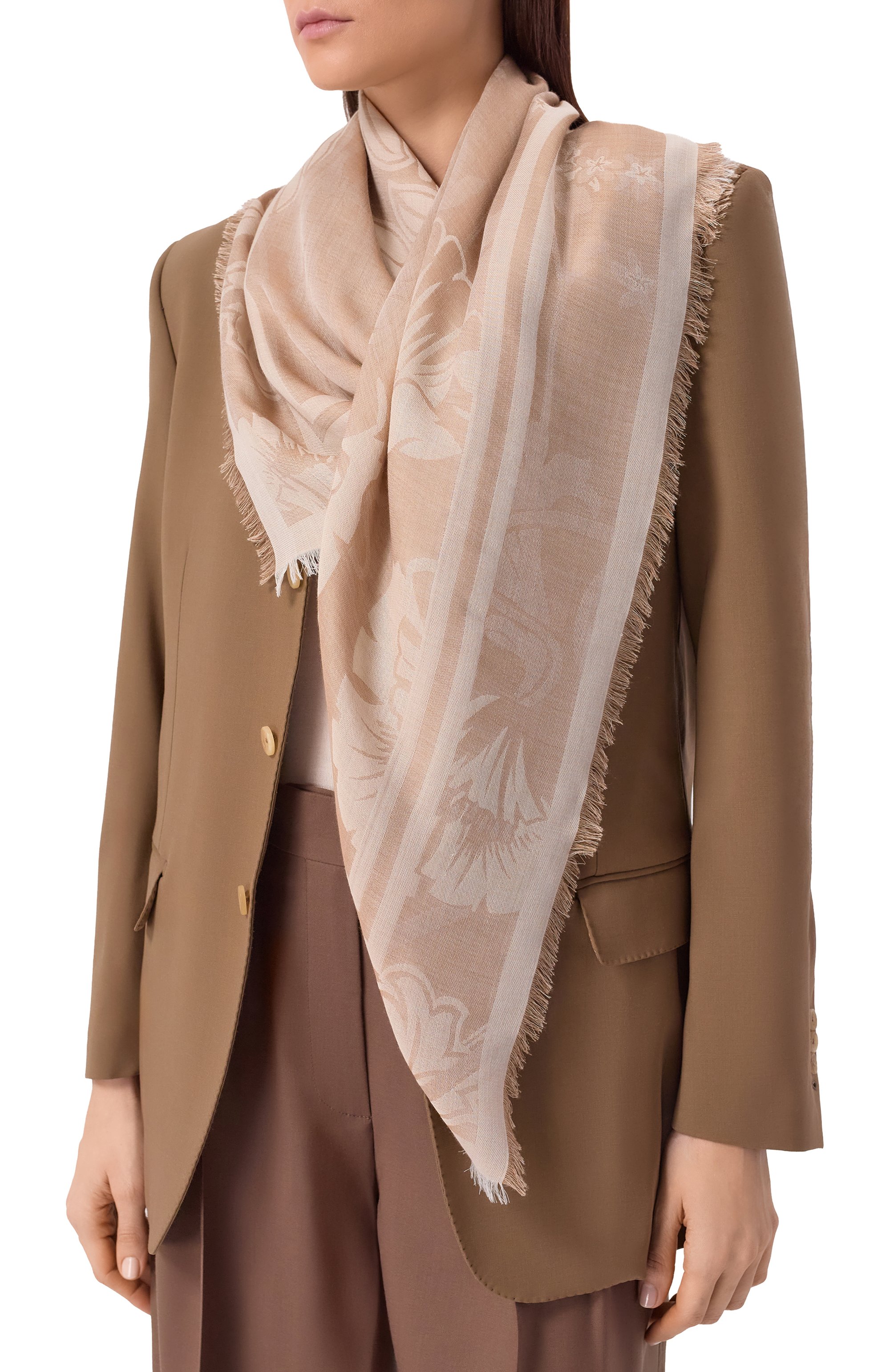 Шаль из шелка и кашемира ELIE SAAB, арт. 710009786F25, фото 2