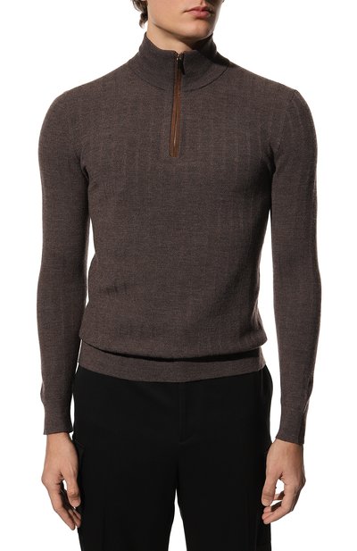 Шерстяной джемпер IL BORGO CASHMERE коричневого цвета по цене 99400 руб., арт. 58-111M0DG0, фото 3 Шерстяной джемпер IL BORGO CASHMERE, арт. 58-111M0DG0, фото 3