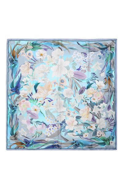 Шелковый платок bliss RADICAL CHIC голубого цвета по цене 20900 руб., арт. 490221.07.02, фото 3 Шелковый платок bliss RADICAL CHIC, арт. 490221.07.02, фото 3