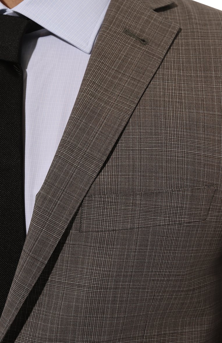 Мужской шерстяной костюм CORNELIANI коричневого цвета, арт. 936005-935005/9317211_1 | Фото 8 (Материал внешний: Шерсть; Рукава: Длинные; Стили: Классический; Костюмы М: Однобортный; Авто�матизация ТО: Проставлено; Автоматизация состава: Проставлено)