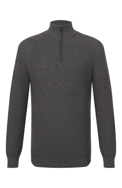 Мужской джемпер из шерсти и шел ка MVST, арт. M26.1MM.KM58/B/Y020 SMALL CABELS W00L SILK