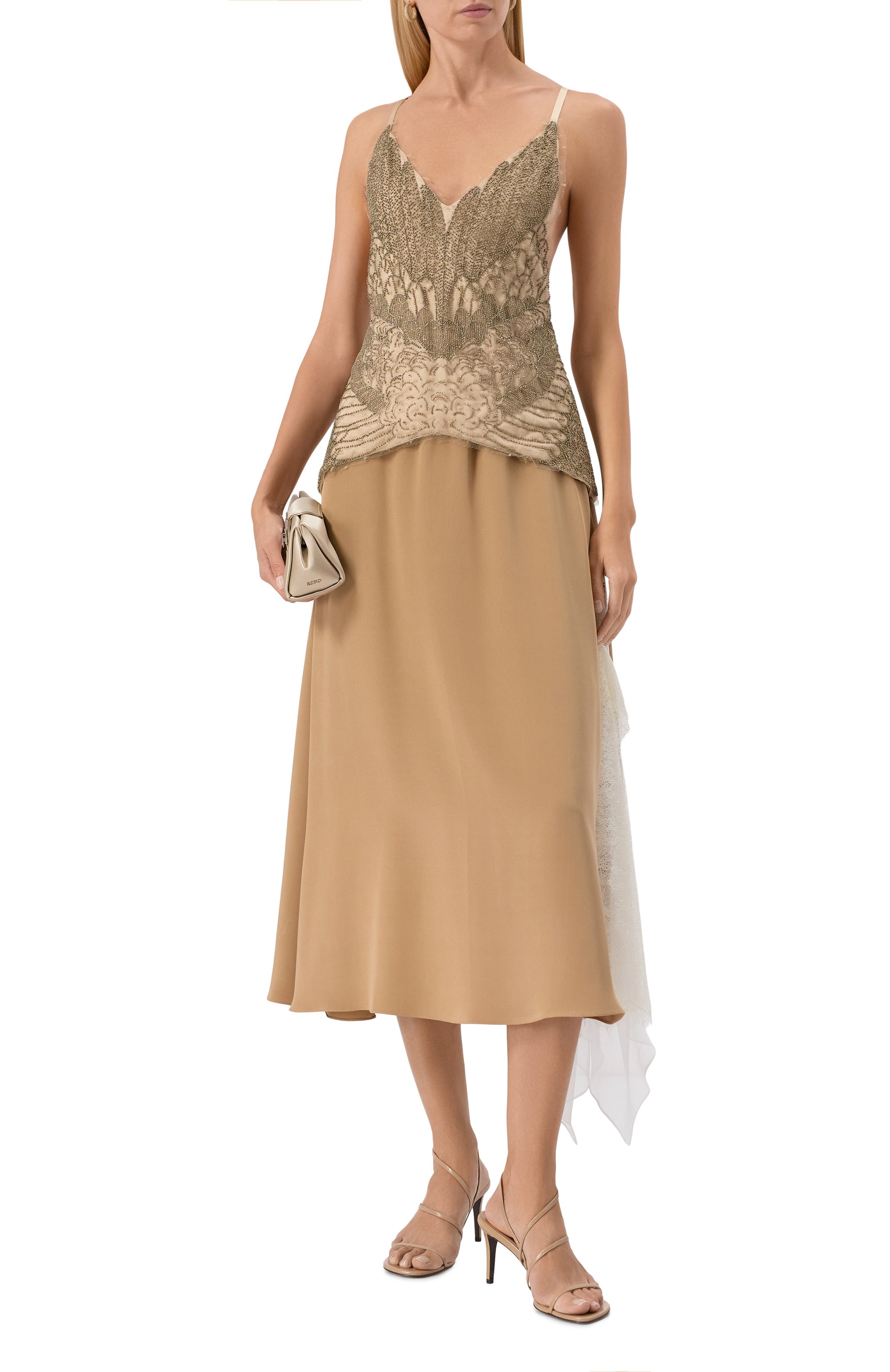 Шелковый топ с отделкой бисером AKHMADULLINA, арт. 1125.2TP710/S102, фото 2