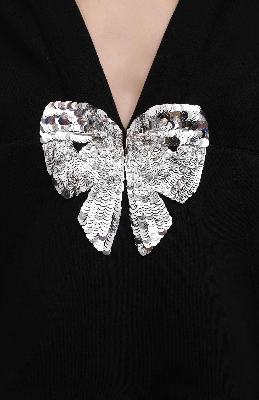 Хлопковое худи VALENTINO черного цвета по цене 145500 руб., арт. XB3MF13U73T, фото 5 Хлопковое худи VALENTINO, арт. XB3MF13U73T, фото 5