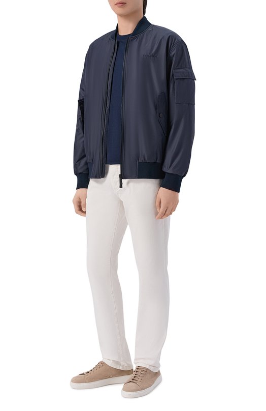 Хлопковая футболка Kiton UMM0745 Синий  UMM0745 Фото 2