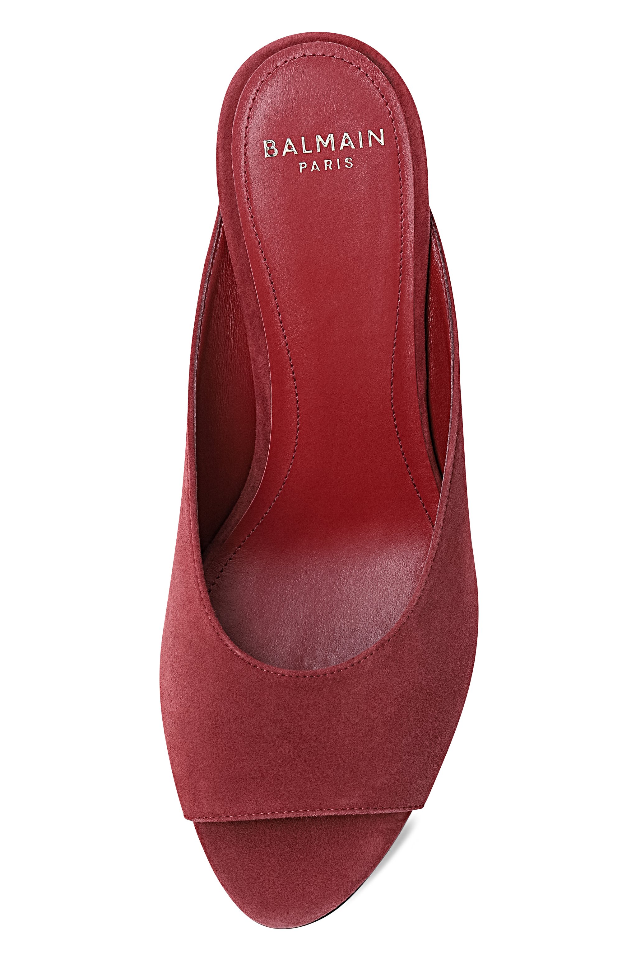 Замшевые мюли no wedge 75 BALMAIN, арт. GN0UR243/LCMK, фото 6