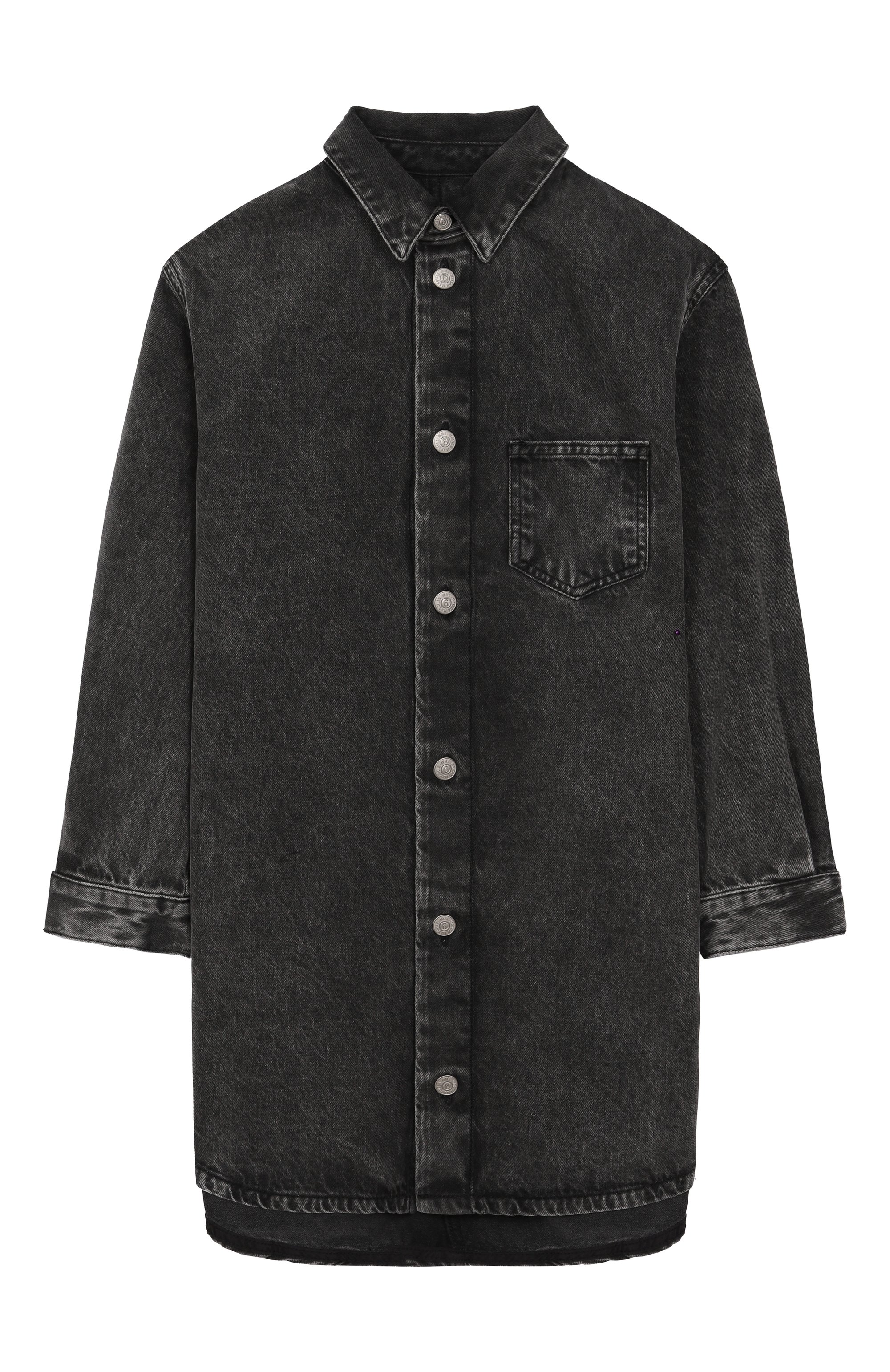 Джинсовое платье MM6 темно-серого цвета по цене 34600 руб., арт. M60521/MM06D, фото 1 Джинсовое платье MM6, арт. M60521/MM06D, фото 1