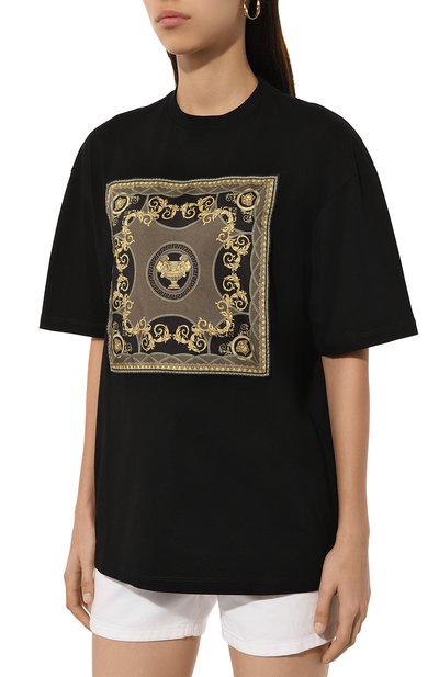 Хлопковая футболка VERSACE, арт. 1016291/1A11595, фото 3