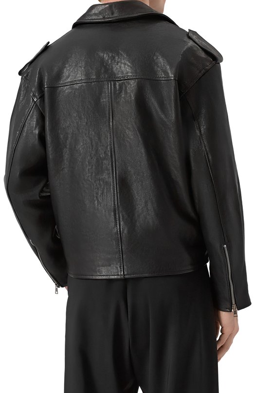 Кожаная куртка Never Enough MJL072 Чёрный  MJL072 Фото 4