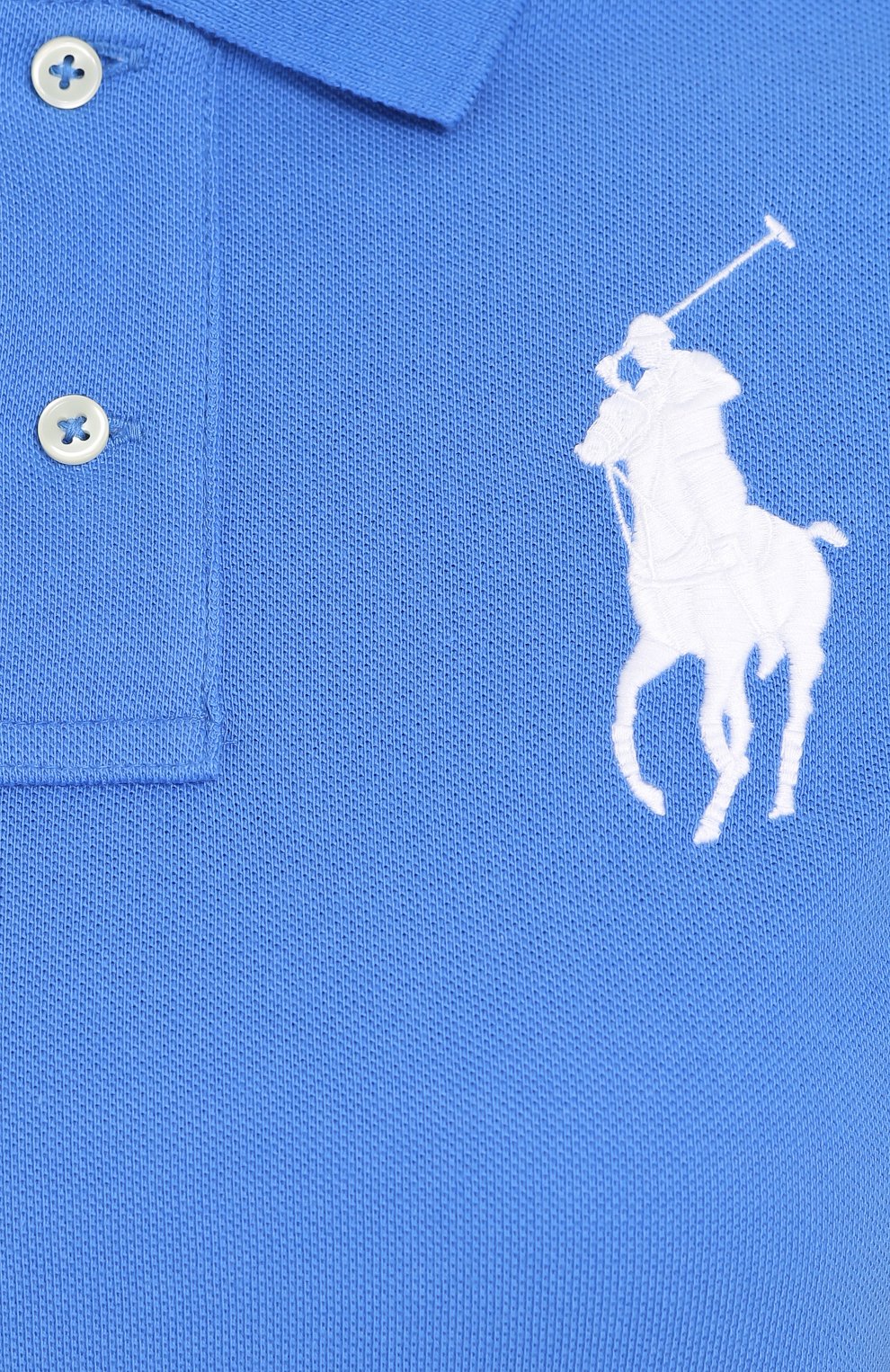 Хлопковое поло с вышитым логотипом бренда POLO RALPH LAUREN, арт. 211505656, фото 5