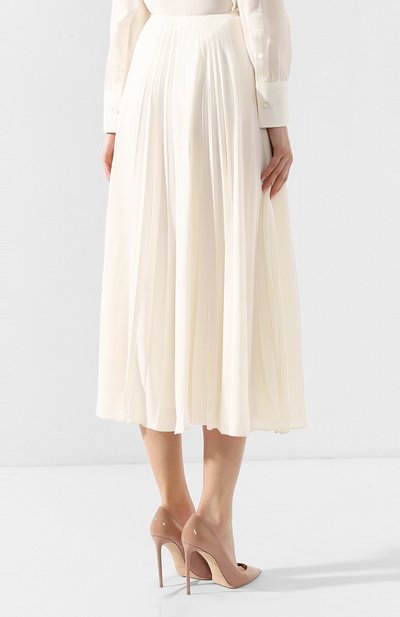 Шелковая юбка VALENTINO бежевого цвета по цене 299500 руб., арт. SB0RA5551MH, фото 4 Шелковая юбка VALENTINO, арт. SB0RA5551MH, фото 4