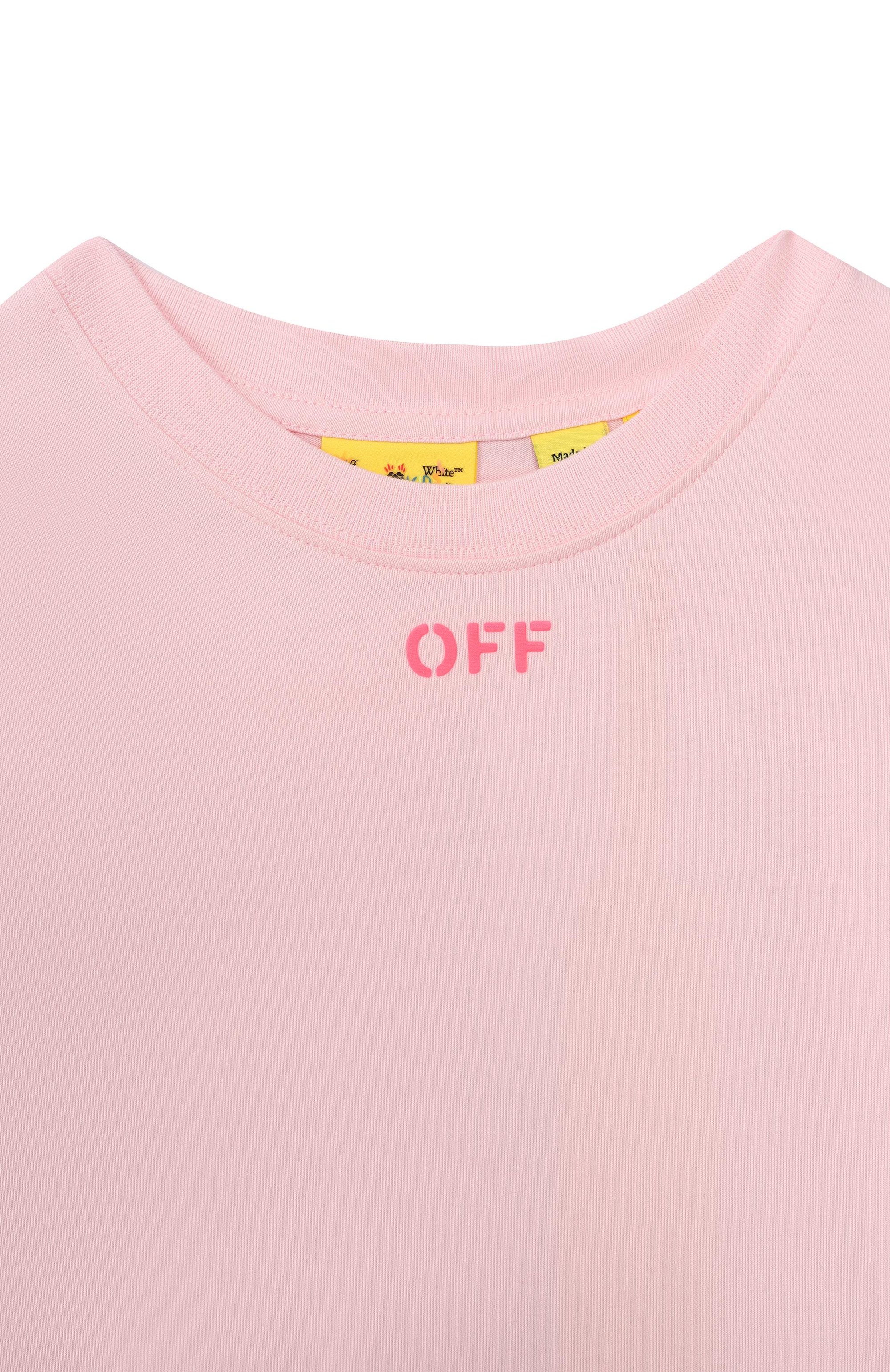 Хлопковая футболка OFF-WHITE, арт. 0GAA001S26JER006_001, фото 3