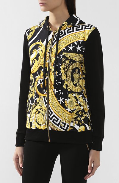 Хлопковая толстовка VERSACE черного цвета по цене 117000 руб., арт. A83307/A231036, фото 3 Хлопковая толстовка VERSACE, арт. A83307/A231036, фото 3