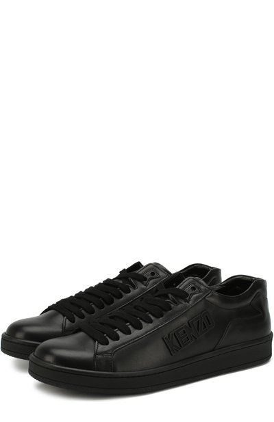 Мужские кожаные кеды на шнуровке KENZO, арт. F005SN127L50