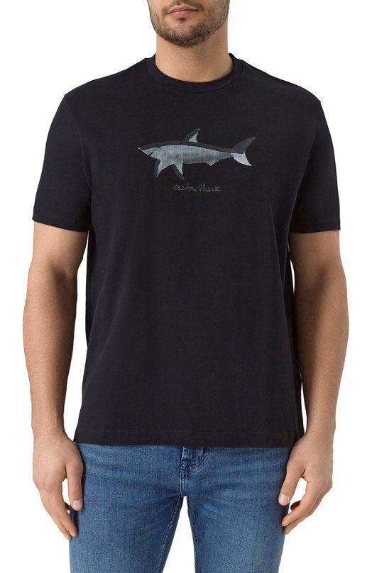 Хлопковая футболка Paul&Shark 25411071/XL Чёрный  25411071/XL Фото 3