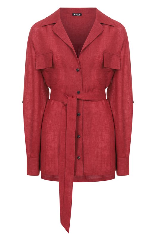 Льняная рубашка Kiton D57418K0903E01 Бордовый D57418K0903E01