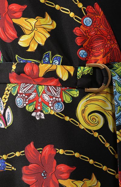 Шелковое платье VERSACE разноцветного цвета по цене 189500 руб., арт. A77744/A229167, фото 5 Шелковое платье VERSACE, арт. A77744/A229167, фото 5