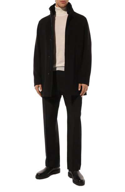 Шерстяное пальто с воротником из бобра HERNO, арт. CA0071U/39601, фото 2