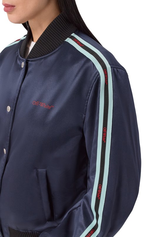 Бомбер Off-White 0WEK000S26FAB001 Синий  0WEK000S26FAB001 Фото 5