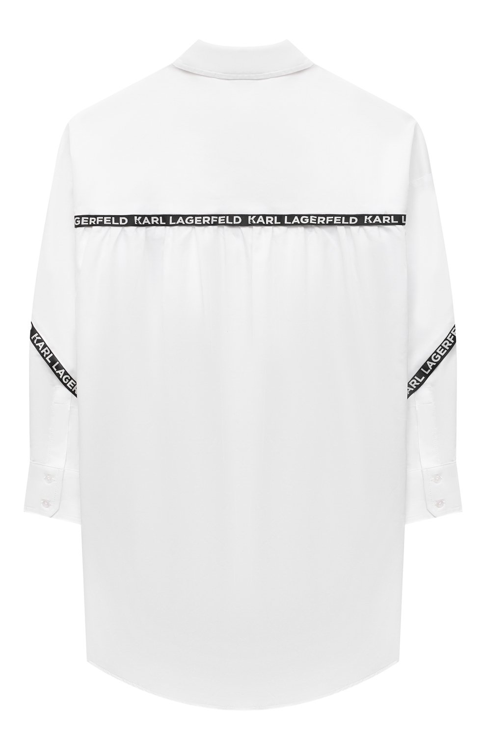 Хлопковое платье-рубашка KARL LAGERFELD KIDS, арт. Z12197, фото 2
