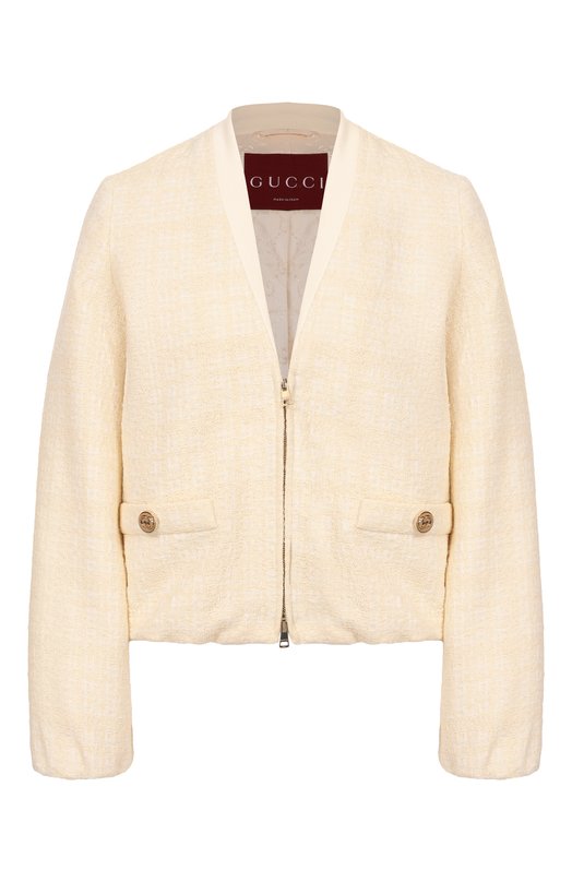 Твидовый жакет Gucci 851888/ZAUB6 Кремовый 851888/ZAUB6