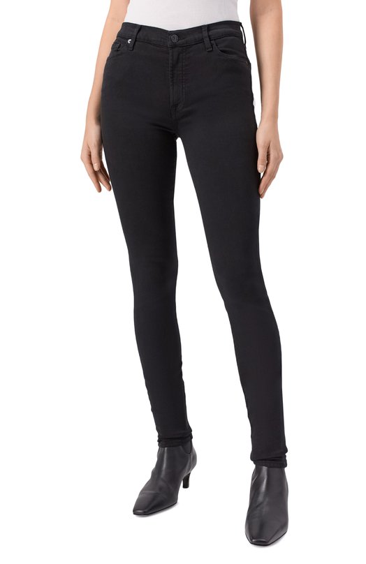 Джинсы High Rise Skinny 7 For All Mankind 7U003526 Чёрный  7U003526 Фото 3