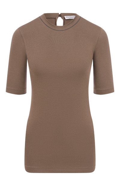 Женская хлопковая футболка BRUNELLO CUCINELLI, арт. MPTC8BJ310