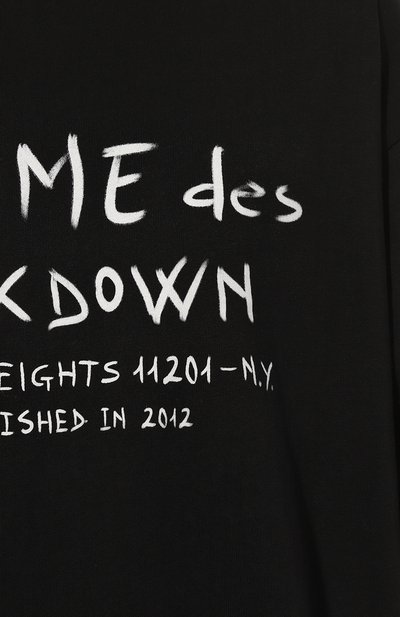 Хлопковая футболка COMME DES FUCKDOWN черного цвета по цене 8995 руб., арт. CFABW00128, фото 5 Хлопковая футболка COMME DES FUCKDOWN, арт. CFABW00128, фото 5