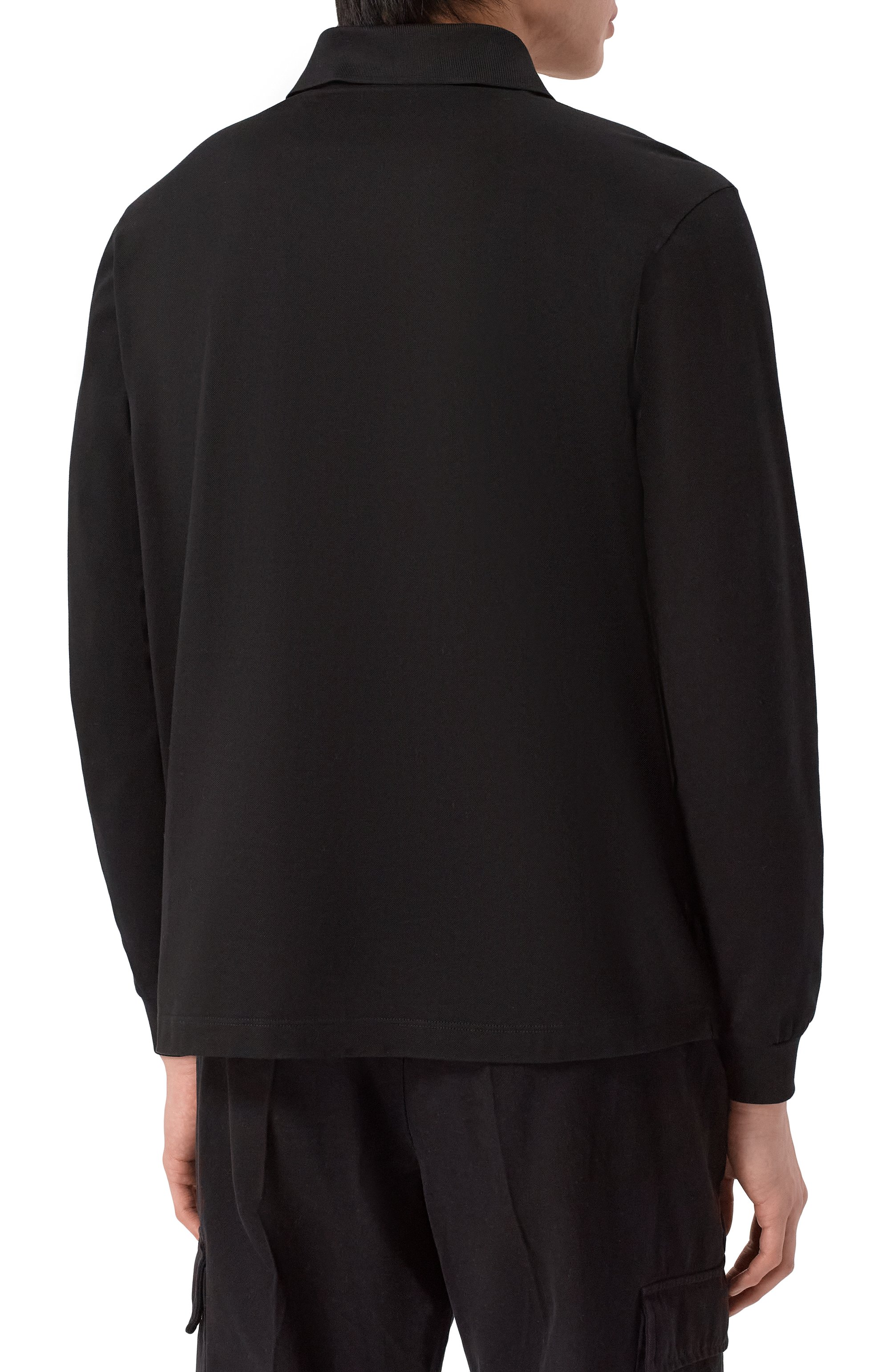 Хлопковое поло PAUL&SHARK черного цвета по цене 21400 руб., арт. 99311003, фото 4 Хлопковое поло PAUL&SHARK, арт. 99311003, фото 4