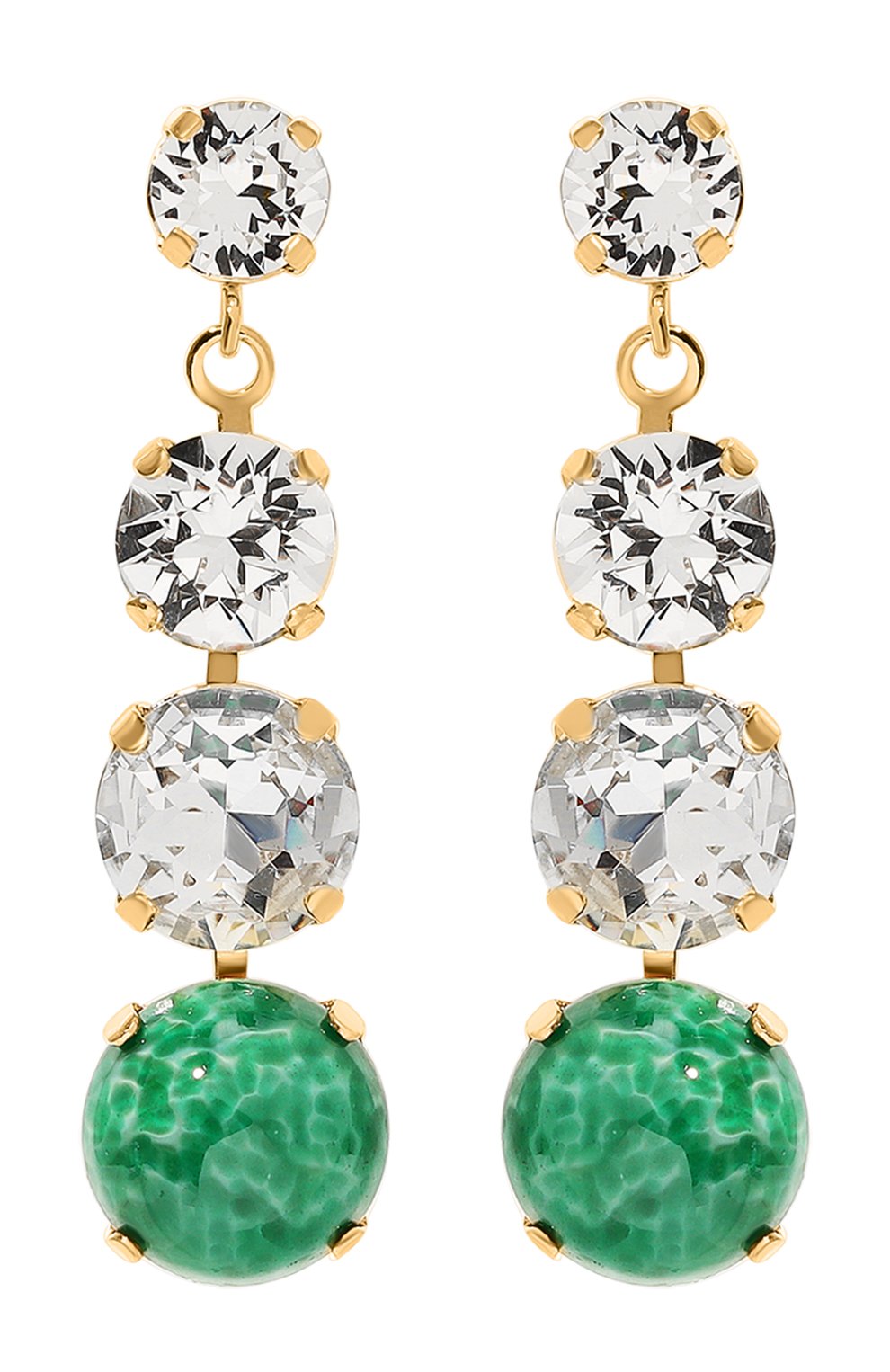 Серьги ANTON HEUNIS зеленого цвета по цене 11200 руб., арт. WF3.64, фото 1 Серьги ANTON HEUNIS, арт. WF3.64, фото 1