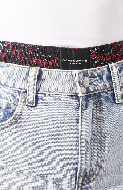 Джинсовые шоры ALEXANDERWANG.T голубого цвета по цене 27750 руб., арт. 4DC1204574, фото 5 Джинсовые шоры ALEXANDERWANG.T, арт. 4DC1204574, фото 5