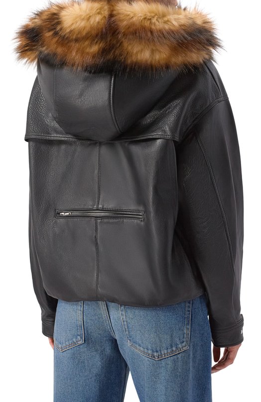 Кожаная куртка  David Koma PF25DK23J Чёрный  PF25DK23J Фото 4