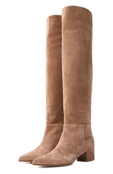Женские замшевые ботфорты camoscio GIANVITO ROSSI, арт. G80233.45RIC.C45CAML