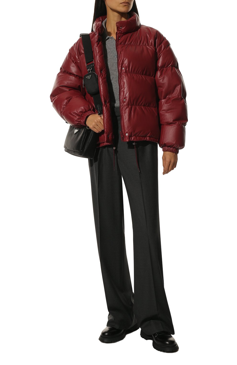 Кожаный пуховик PRADA, арт. 58A050-FLY-F0383, фото 2