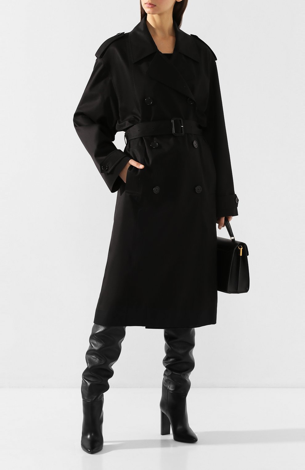 Хлопковый тренч SAINT LAURENT, арт. 613224/Y3A99, фото 2