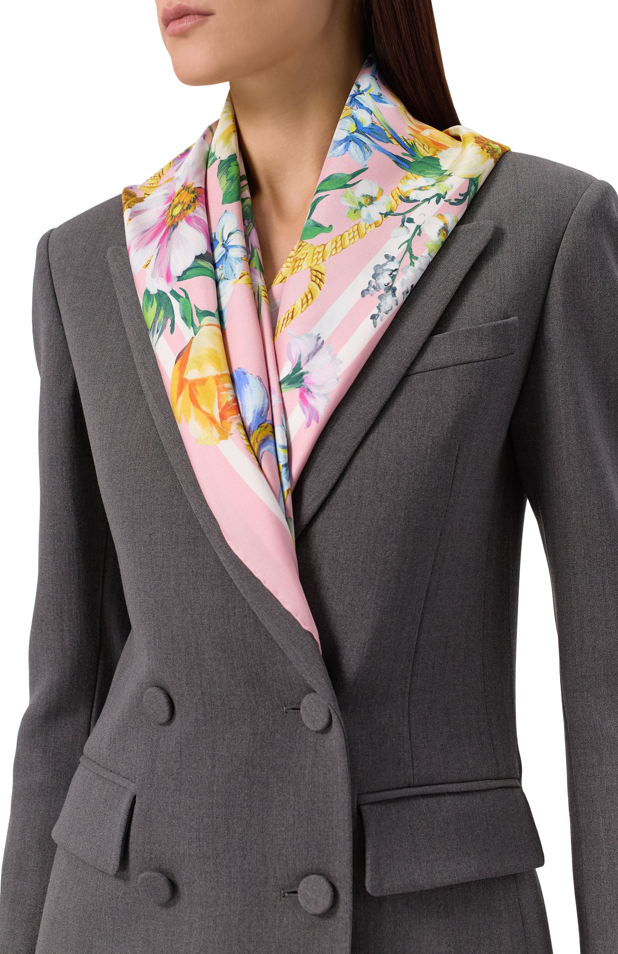 Шелковый платок DOLCE & GABBANA, арт. FN090R/GDCUR, фото 2