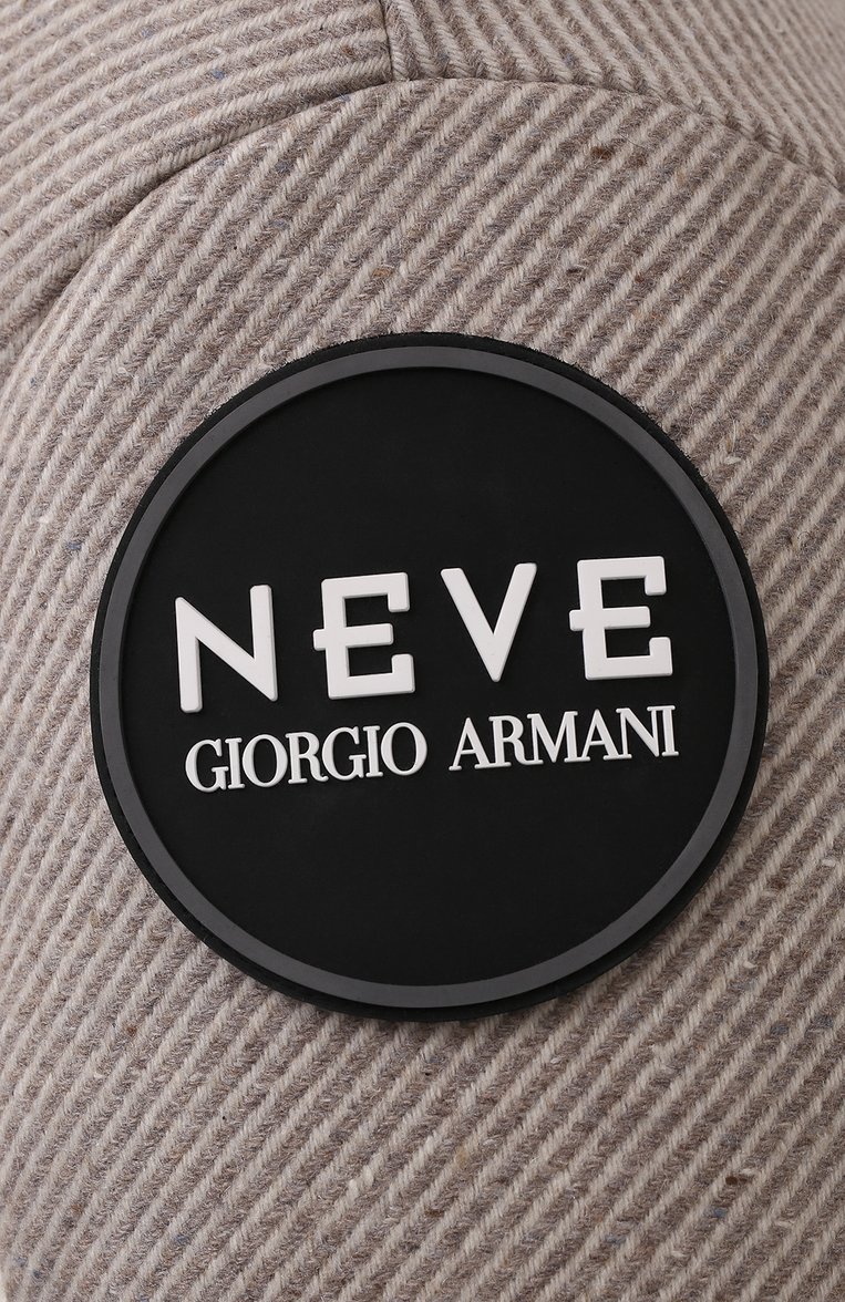 Мужская пуховая куртка GIORGIO ARMANI бежевого цвета, арт. 1WG0C06P/T0317 | Фото 5 (Рукава: Длинные; Материал внешний: Кашемир, Шерсть; Материал подклада: Синтетический материал; Кросс-КТ: Куртка; Материал утеплителя: Пух и перо; Мужское Кросс-КТ: пуховик-короткий; Длина (верхняя одежда): До середины бедра; Стили: Кэжуэл; Материал сплава: Прос�тавлено; Драгоценные камни: Проставлено)