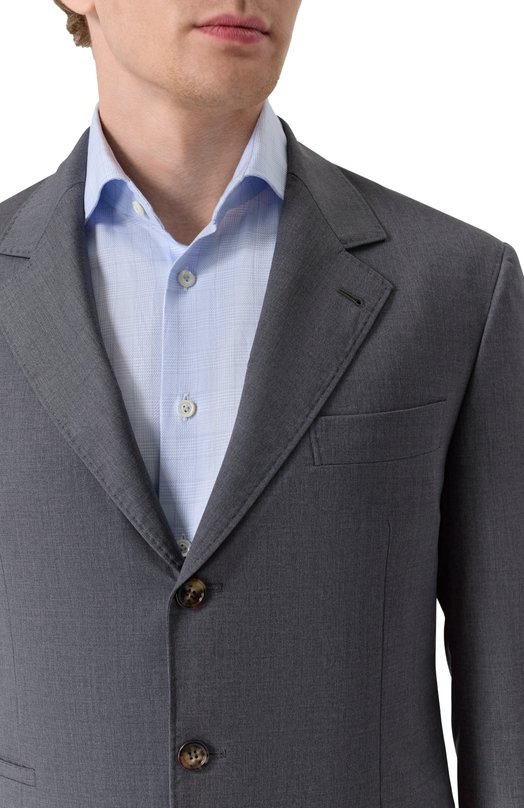 Шерстяной костюм Brunello Cucinelli MF4507BTZ Серый  MF4507BTZ Фото 8