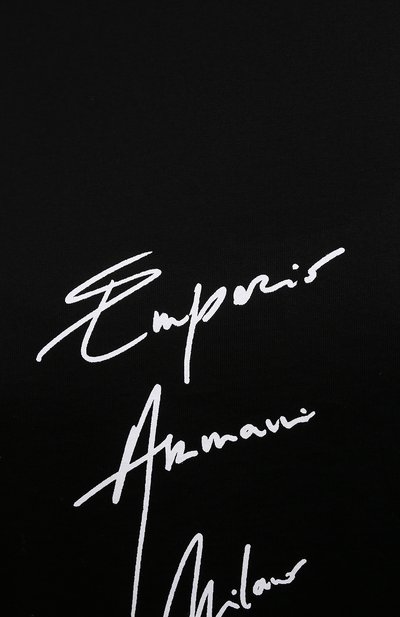 Хлопковая футболка EMPORIO ARMANI черного цвета по цене 11600 руб., арт. 3K2T7B/2J95Z, фото 5 Хлопковая футболка EMPORIO ARMANI, арт. 3K2T7B/2J95Z, фото 5